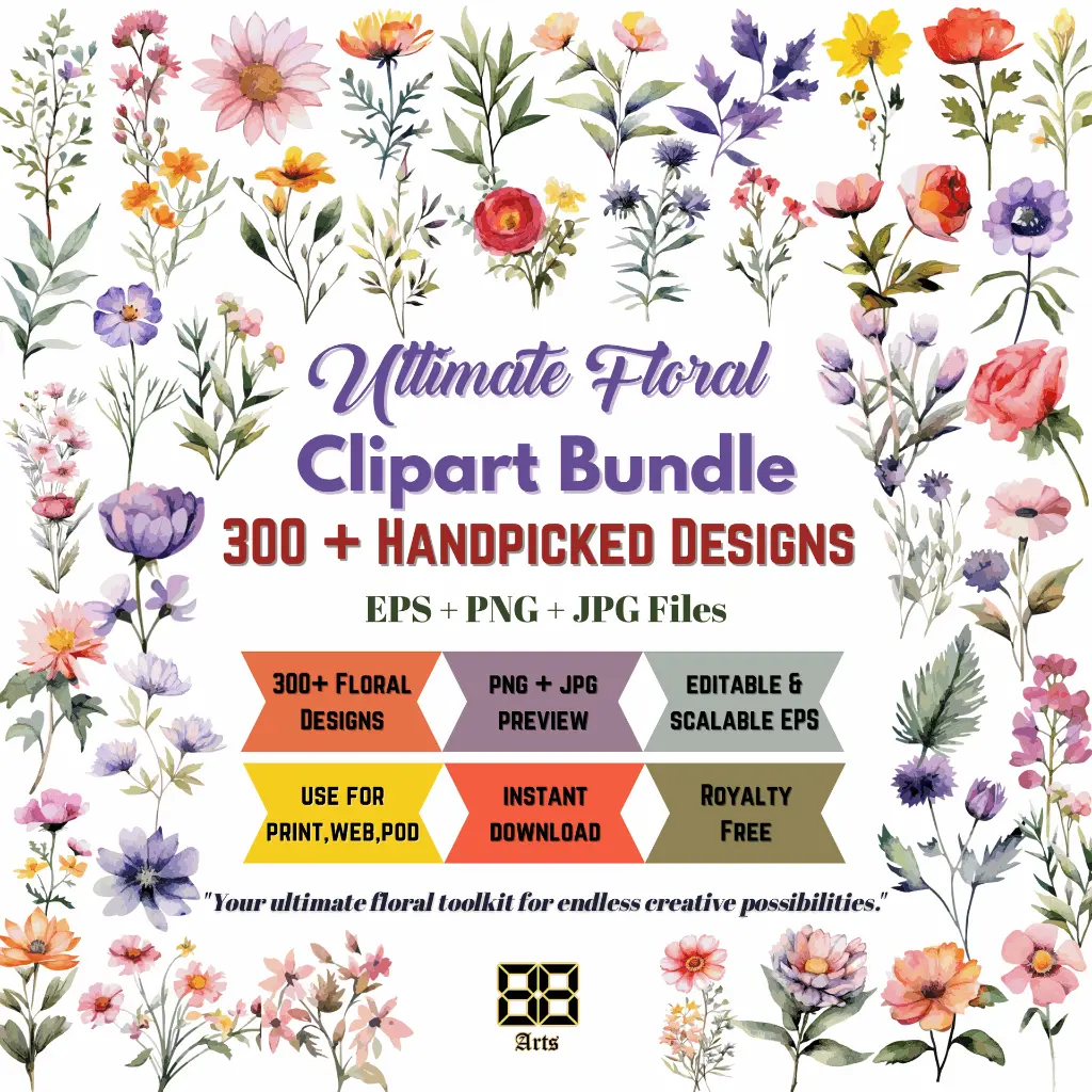 Ultimate Floral Clipart Bundle - WBG.webp