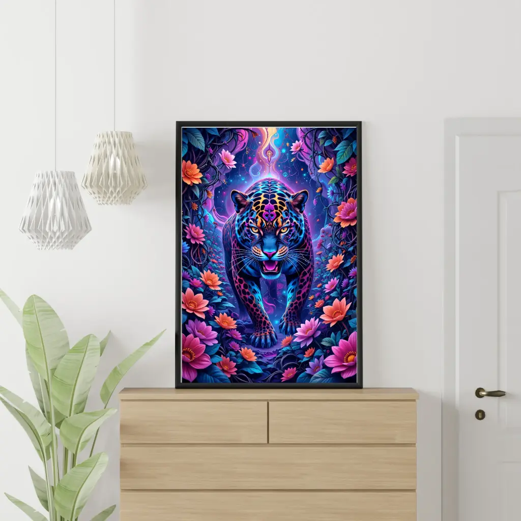 Spirit of the Wild – Psychedelic 'Jaguar' Art Print