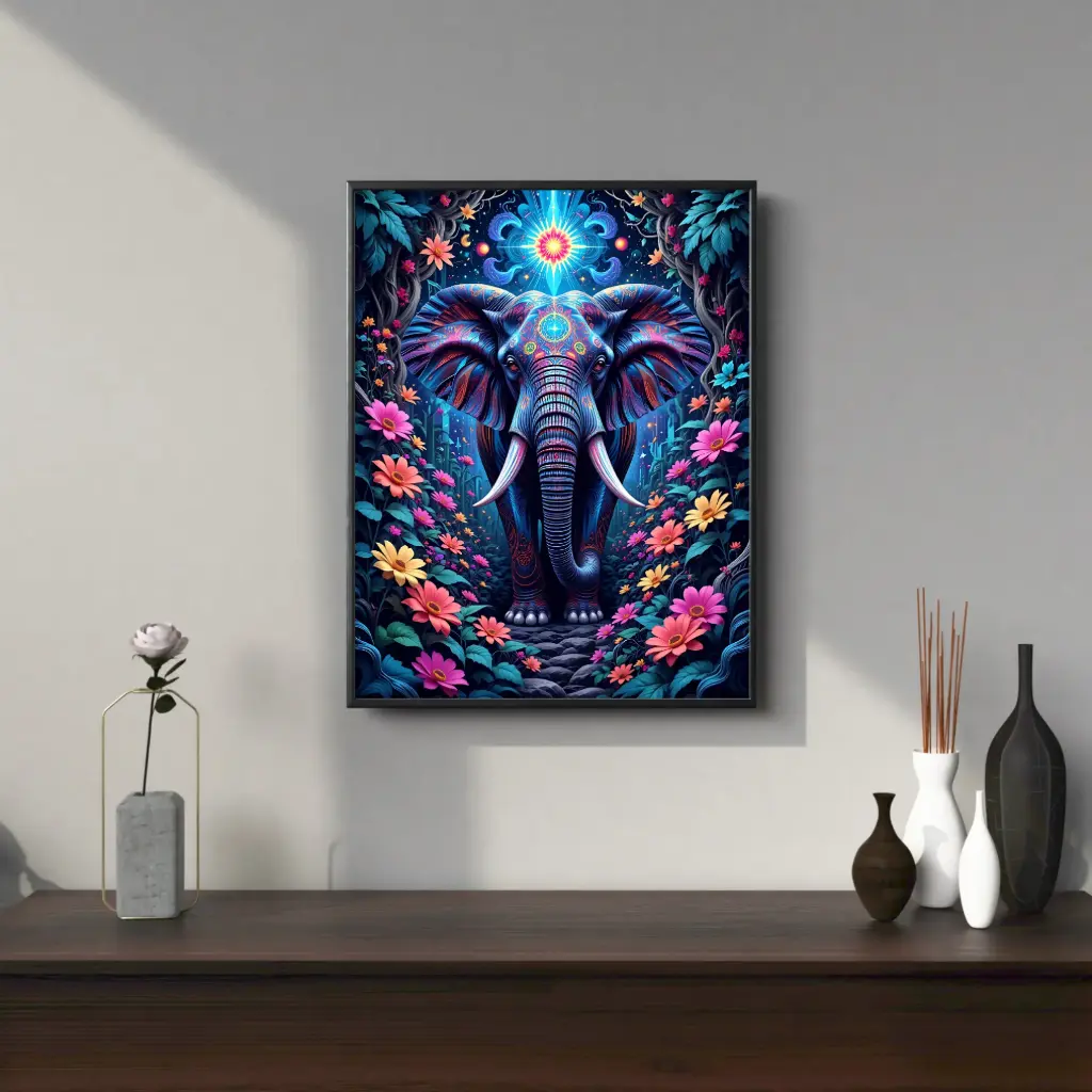 Spirit of the Wild – Psychedelic 'Elephant' Art Print