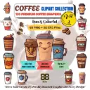 Coffee Clipart Collection – Fun & Colorful Coffee Illustrations (Vol - 2)