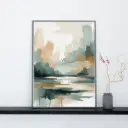 Abstract Lake Landscape