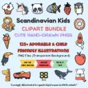Scandinavian Kids Clipart Bundle – Cute Hand Drawn PNGs