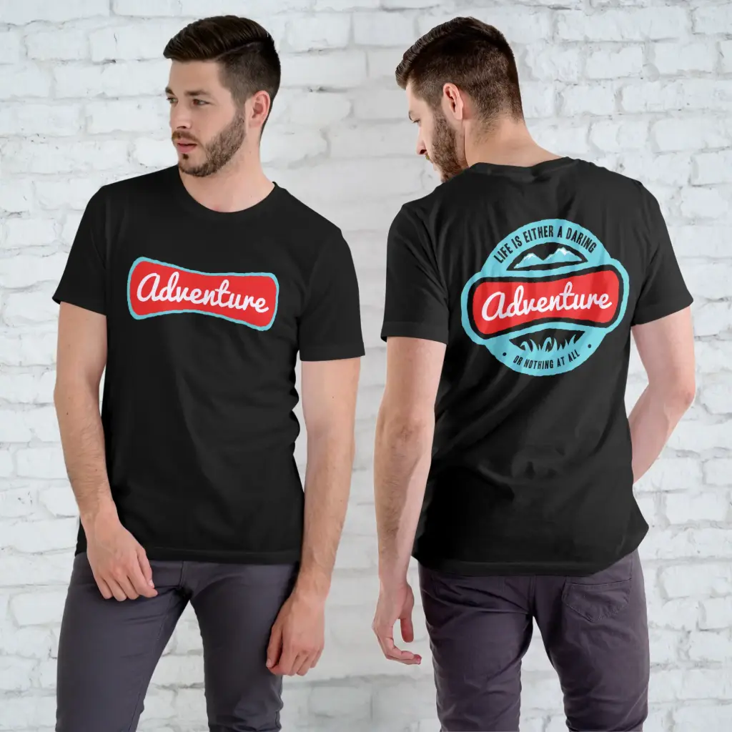 Life is Adventure - Dual Print T-Shirt Design (Front & Back)