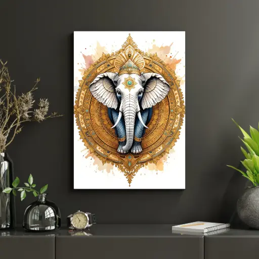 Regal Wisdom – Ornate Elephant Mandala