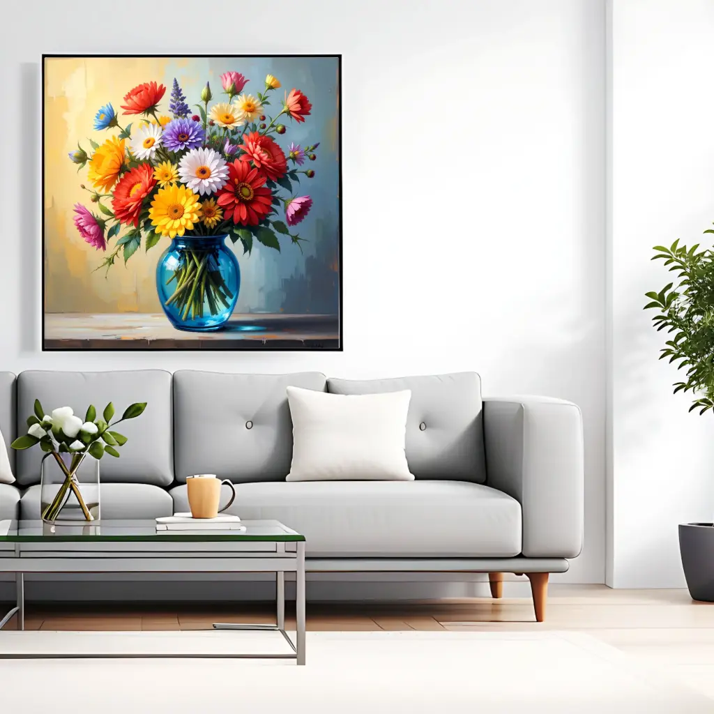 Blue Symphony in a Blue Vase